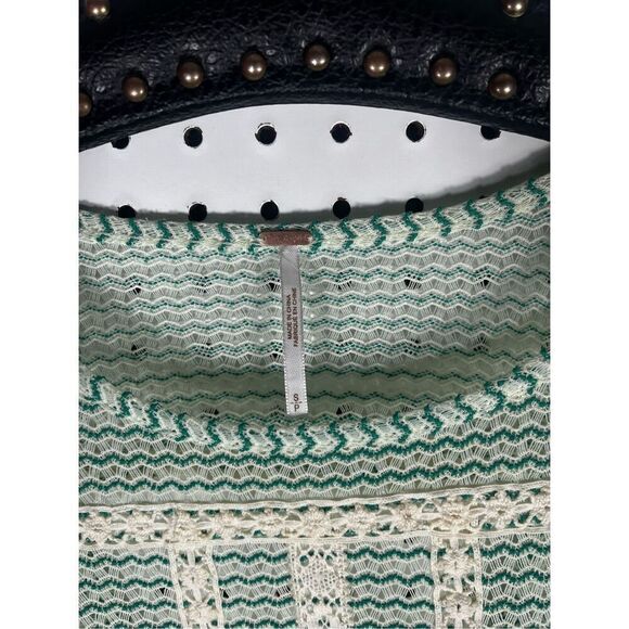 Free People Open Weave Open Back Peplum Top - Picture 6 of 7